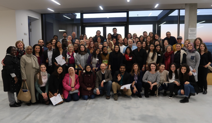 winter school participants in a group photo