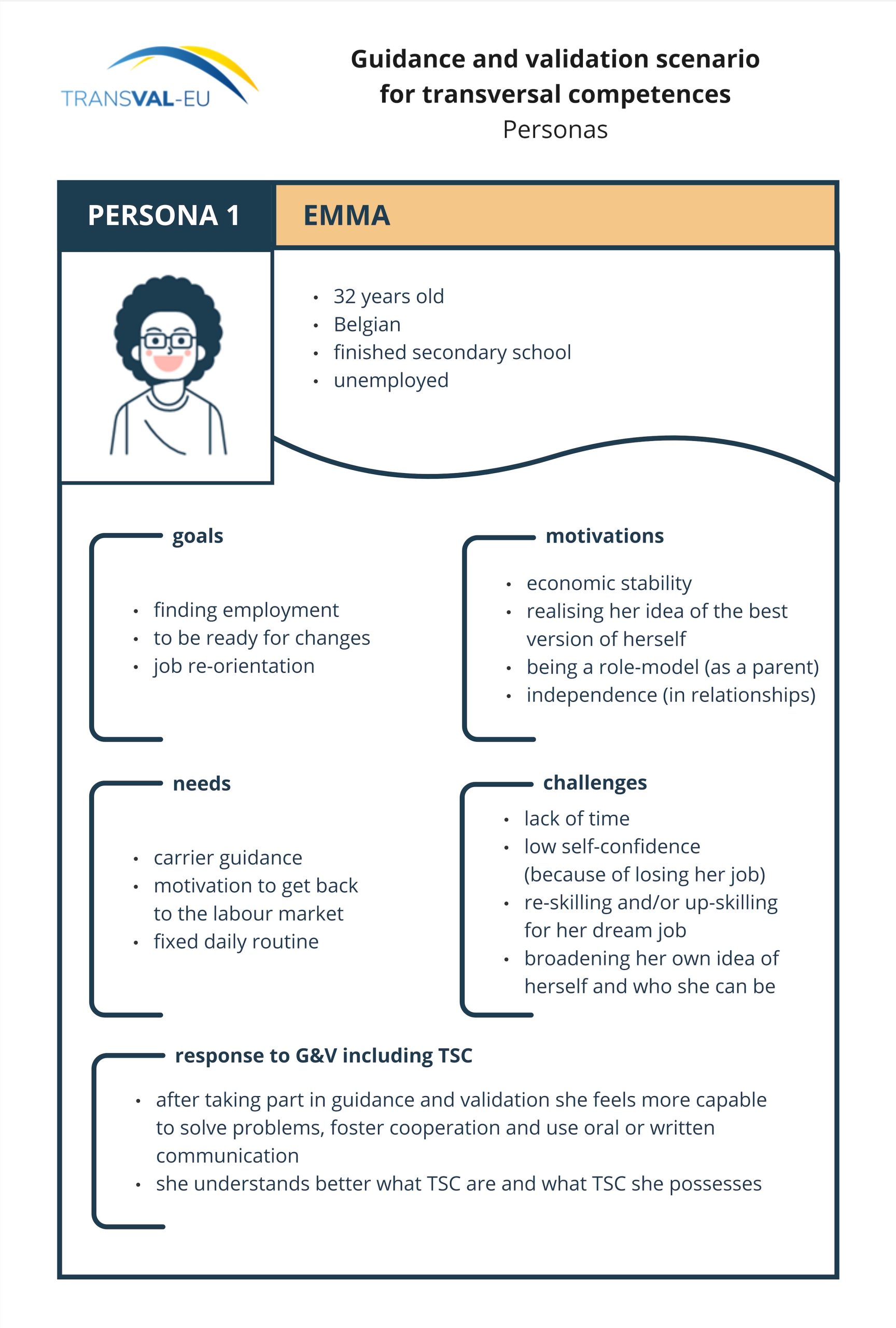 Validation scenario persona example