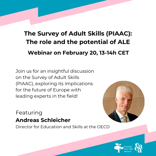 Visual invitation with photo of Andreas Schleicher the director of OECD